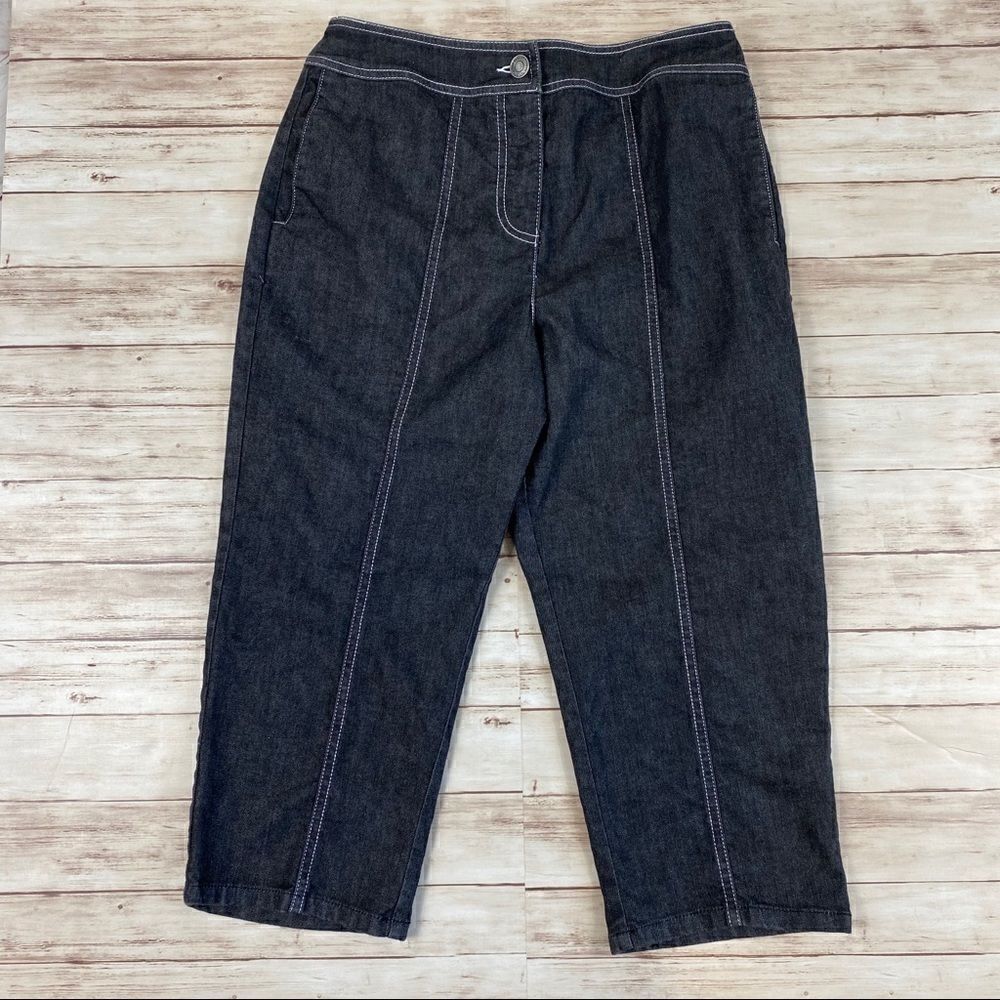 Pendleton Womens Size 4 Black Capri Jeans Crop